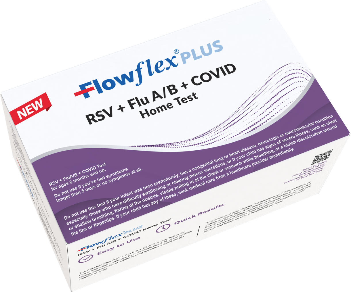 4-in-1 Flowflex Plus RSV + Flu A/B + COVID-19 Combination Test (OTC ...