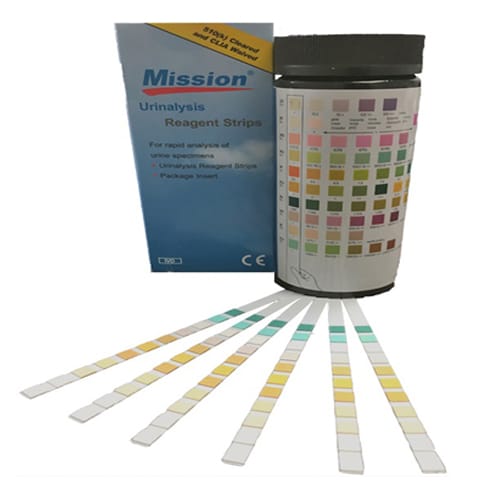 Urinalysis Reagent Strips 10 Panel (100 Tests) MISSION BRAND